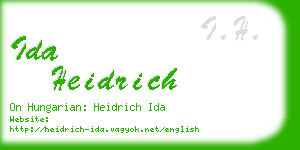 ida heidrich business card